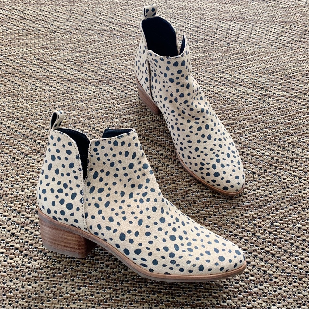 Dolce Vita Leopard Leather Ankle Boots Kaidie